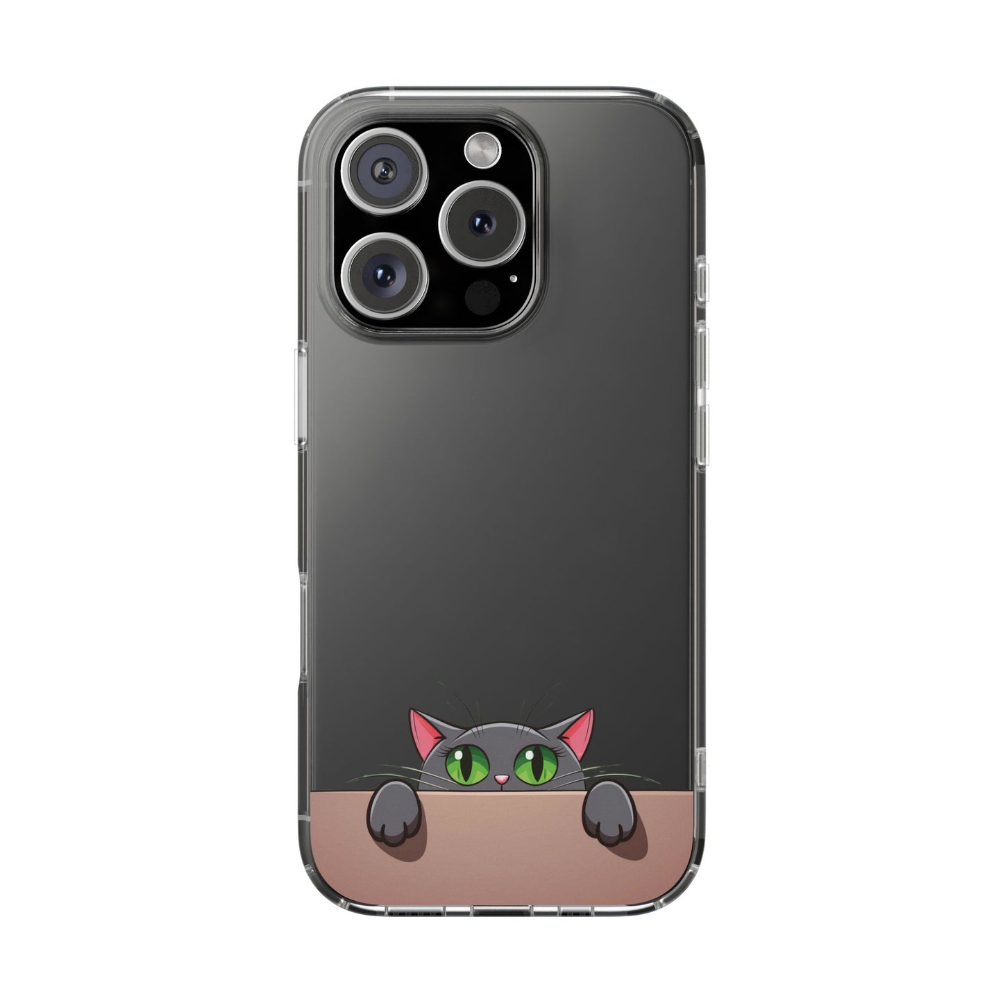 Phone Cases With Cute Cat Design - Clear Silicone Phone Cases Samsung and iPhone