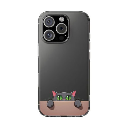 Phone Cases With Cute Cat Design - Clear Silicone Phone Cases Samsung and iPhone