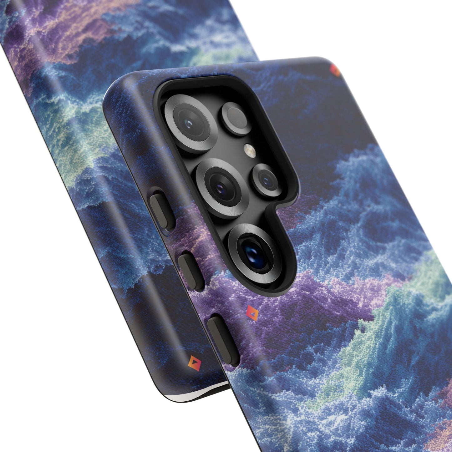 iPhone 17 Tough Case - Stormy Ocean Wave Pattern - Blue & Purple Water Design Protective Phone Cover for Sea Lovers