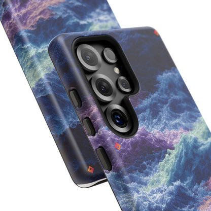 iPhone 17 Tough Case - Stormy Ocean Wave Pattern - Blue & Purple Water Design Protective Phone Cover for Sea Lovers