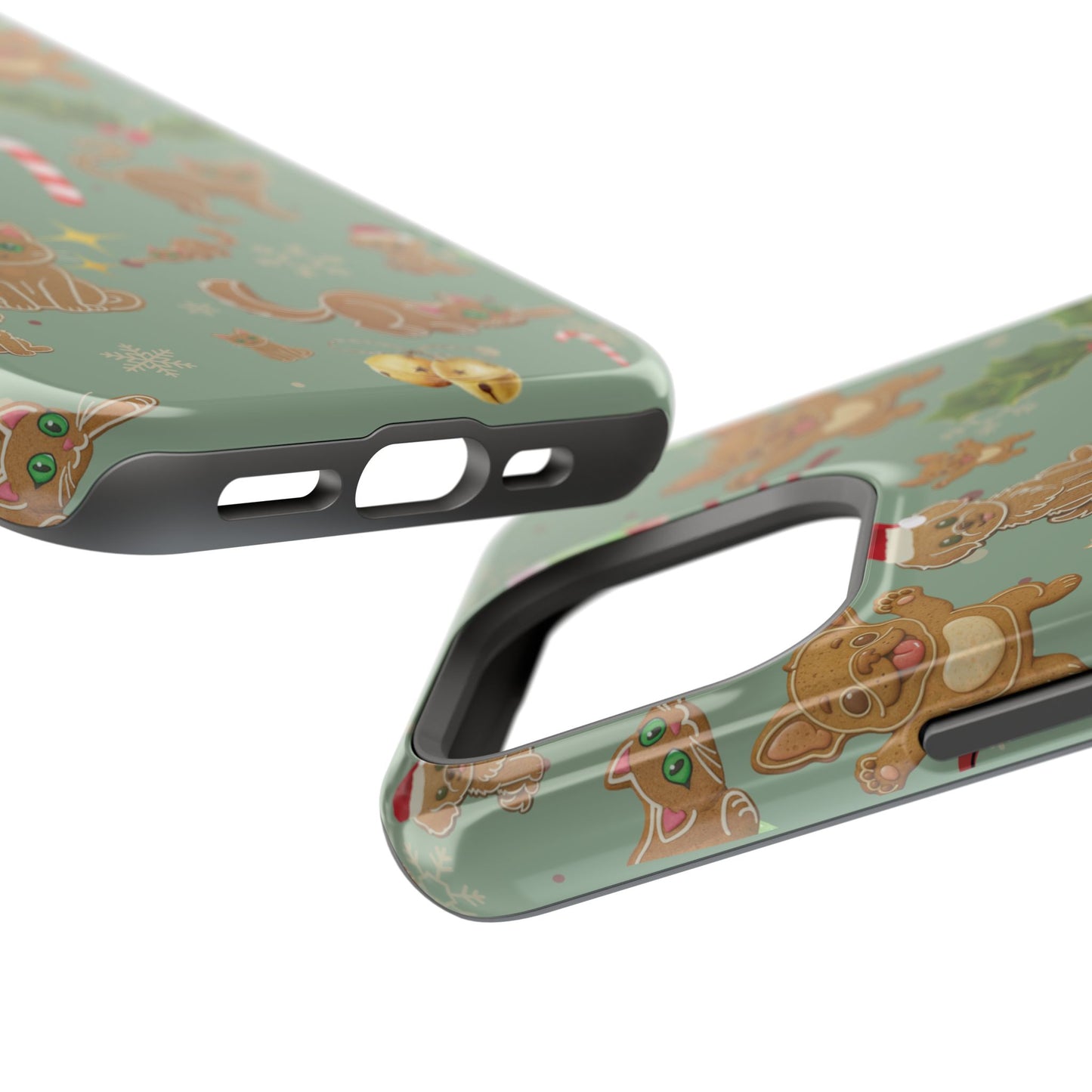 iPhone 17 Tough Case - Christmas Gingerbread Cookie & Candy Cane Pattern - Festive Holiday Protective Phone Cover for Winter Cheer