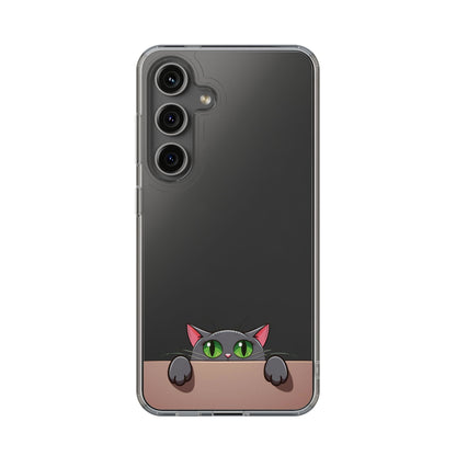 Phone Cases With Cute Cat Design - Clear Silicone Phone Cases Samsung and iPhone