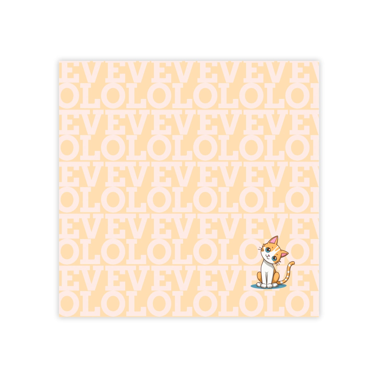 LOVE Post-it® Note Pads with Cute Orange Cat