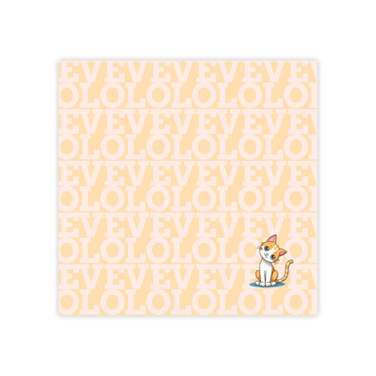 LOVE Post-it® Note Pads with Cute Orange Cat