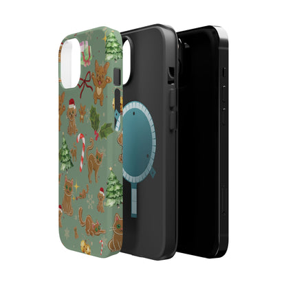 iPhone 17 Tough Case - Christmas Gingerbread Cookie & Candy Cane Pattern - Festive Holiday Protective Phone Cover for Winter Cheer
