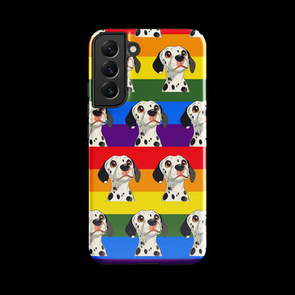 Phone Case for Samsung® – Rainbow Dalmatian Print – Bold Pet Pride Design – Colorful Protective Cover – Gift for Dog Lovers