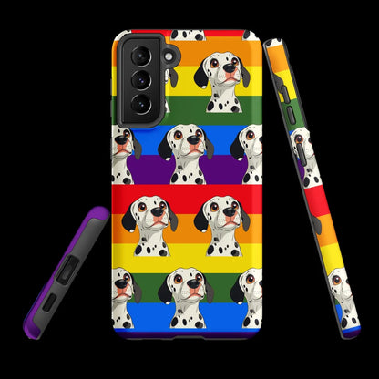Phone Case for Samsung® – Rainbow Dalmatian Print – Bold Pet Pride Design – Colorful Protective Cover – Gift for Dog Lovers