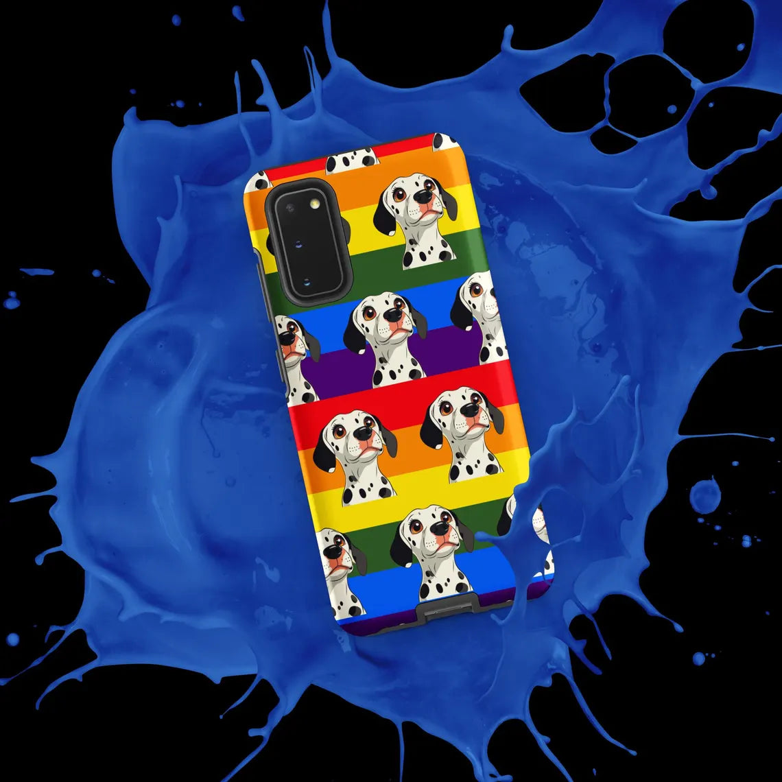 Phone Case for Samsung® – Rainbow Dalmatian Print – Bold Pet Pride Design – Colorful Protective Cover – Gift for Dog Lovers