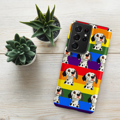 Phone Case for Samsung® – Rainbow Dalmatian Print – Bold Pet Pride Design – Colorful Protective Cover – Gift for Dog Lovers