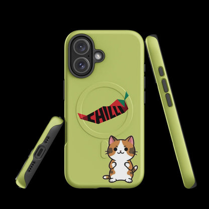 iPhone® Tough Case – MagSafe® Compatible – Chill Mode: Activated – Cat & Chili