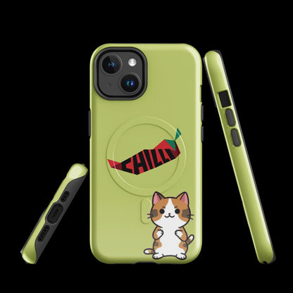 iPhone® Tough Case – MagSafe® Compatible – Chill Mode: Activated – Cat & Chili