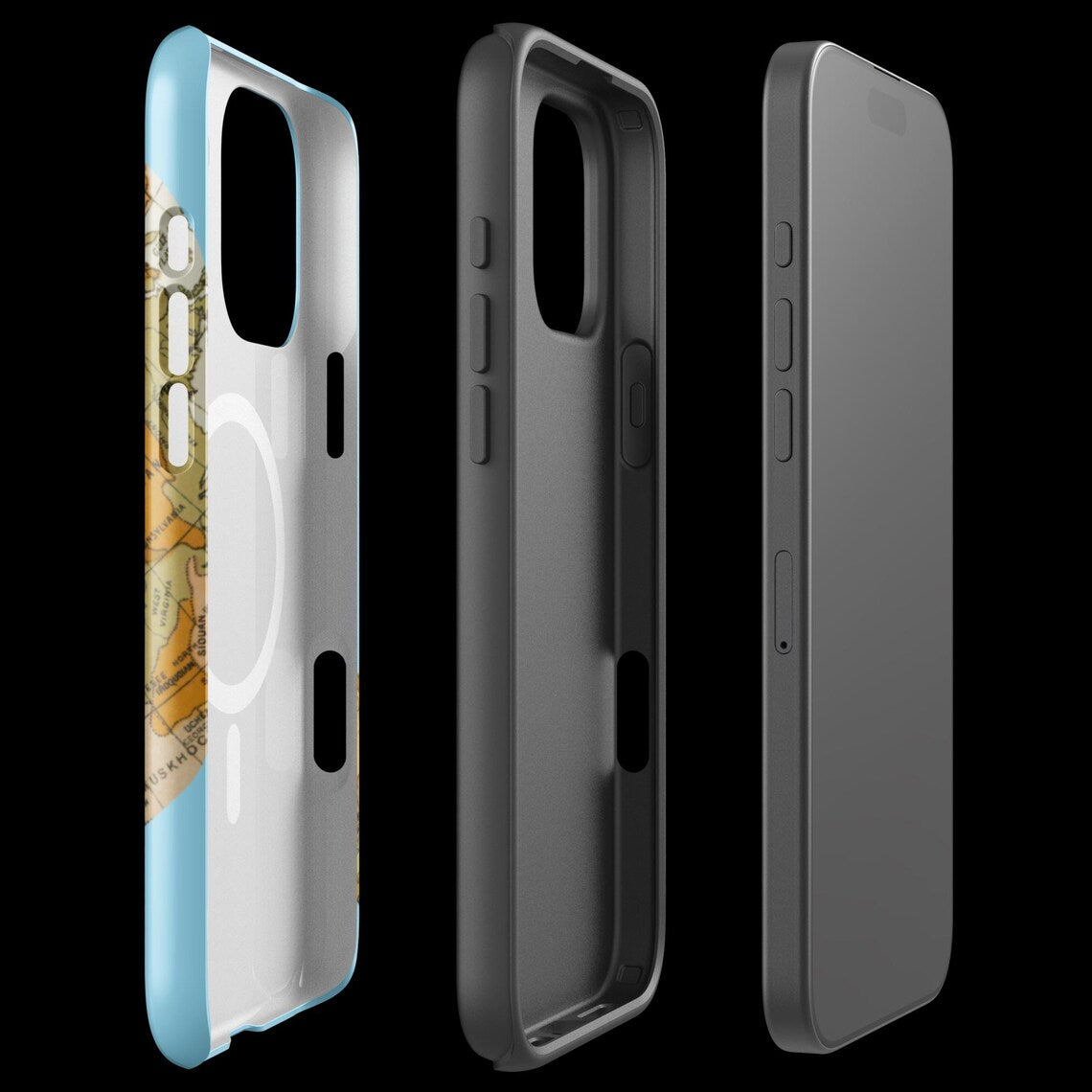 iPhone® Tough Case – MagSafe® Compatible – Pawsport Travel Cat Design