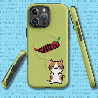 iPhone® Tough Case – MagSafe® Compatible – Chill Mode: Activated – Cat & Chili