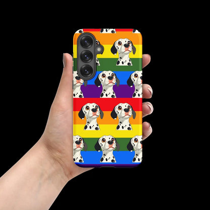 Phone Case for Samsung® – Rainbow Dalmatian Print – Bold Pet Pride Design – Colorful Protective Cover – Gift for Dog Lovers