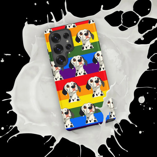 Phone Case for Samsung® – Rainbow Dalmatian Print – Bold Pet Pride Design – Colorful Protective Cover – Gift for Dog Lovers