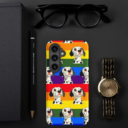 Phone Case for Samsung® – Rainbow Dalmatian Print – Bold Pet Pride Design – Colorful Protective Cover – Gift for Dog Lovers