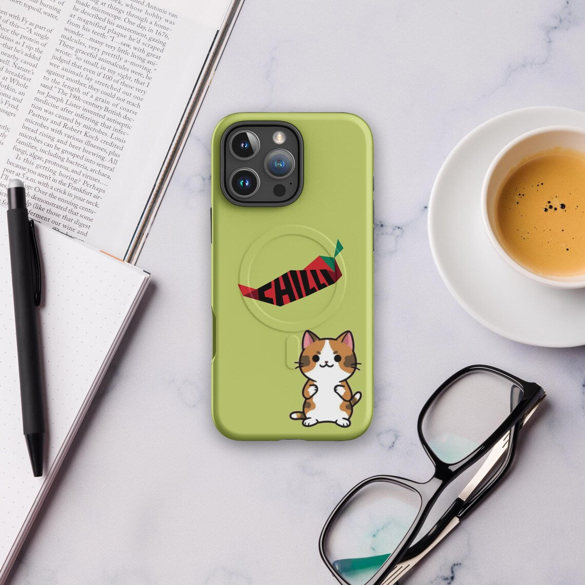 iPhone® Tough Case – MagSafe® Compatible – Chill Mode: Activated – Cat & Chili