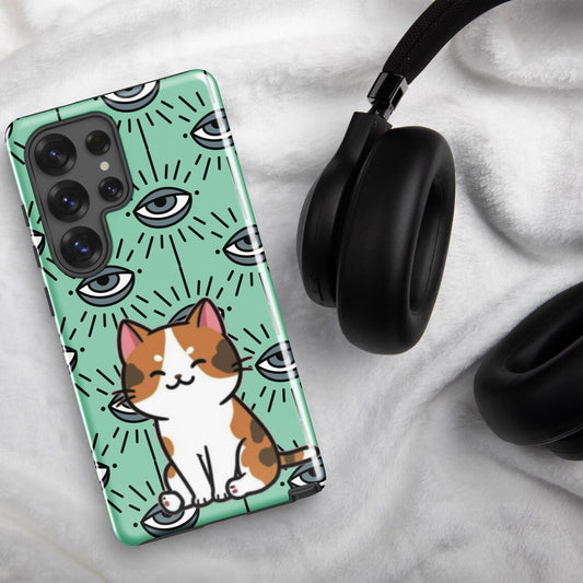 Mystic & Meowgical – Calico Cat Phone Case | Samsung MagSafe Tough Case | Cute Phone Cover | Pet Lover | Durable Phone Protector | Cat Case