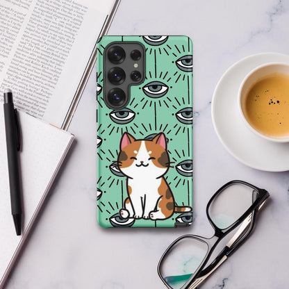 Mystic & Meowgical – Calico Cat Phone Case | Samsung MagSafe Tough Case | Cute Phone Cover | Pet Lover | Durable Phone Protector | Cat Case