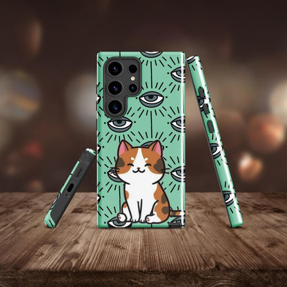 Mystic & Meowgical – Calico Cat Phone Case | Samsung MagSafe Tough Case | Cute Phone Cover | Pet Lover | Durable Phone Protector | Cat Case