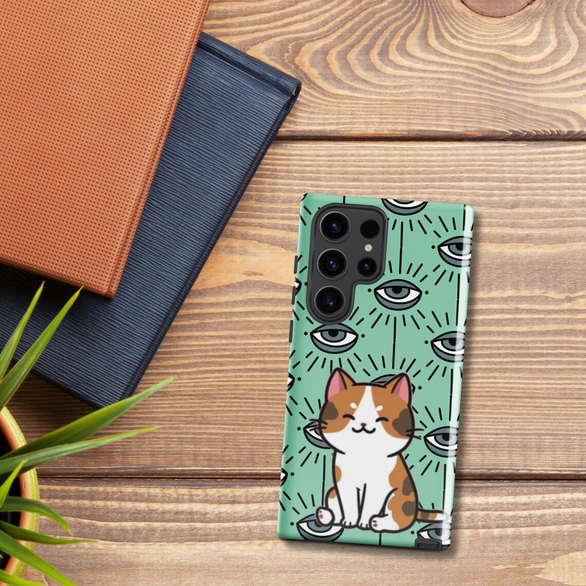Mystic & Meowgical – Calico Cat Phone Case | Samsung MagSafe Tough Case | Cute Phone Cover | Pet Lover | Durable Phone Protector | Cat Case
