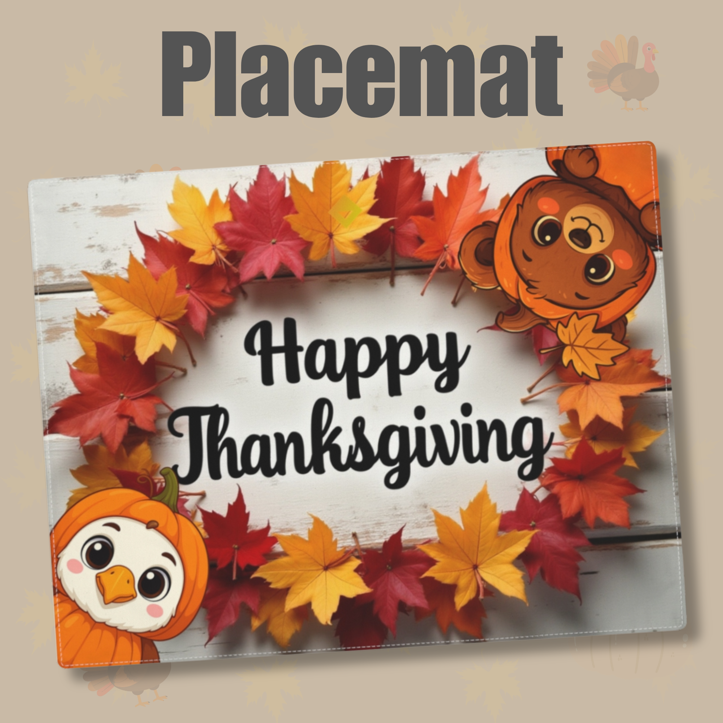 Rustic Fall Dining Placemat