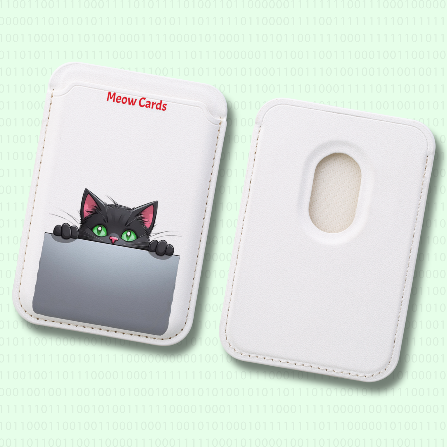 Peekaboo Cat Vegan Phone Wallet