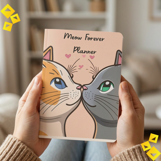 Cute Colorful Cat Illustration Journal