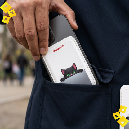 Peekaboo Cat Vegan Phone Wallet