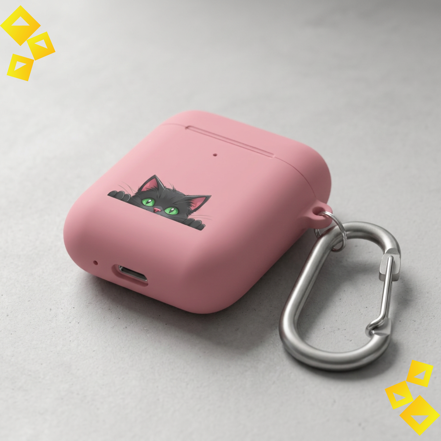 Mint Cat AirPods Case Guard
