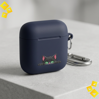 Mint Cat AirPods Case Guard