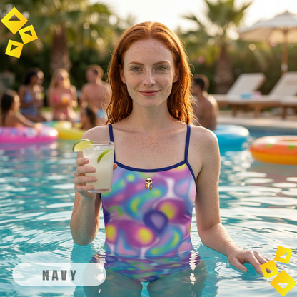 Cool Duck Print One-Piece Swimsuit