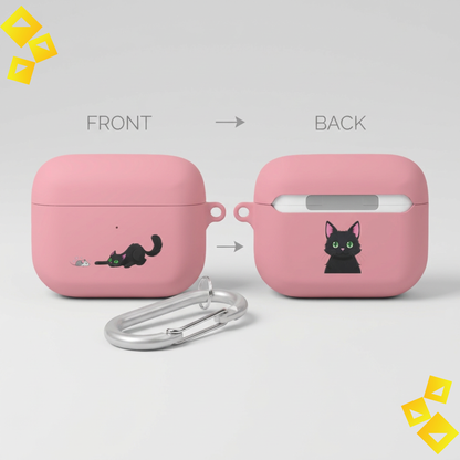Mint Cat AirPods Case Guard