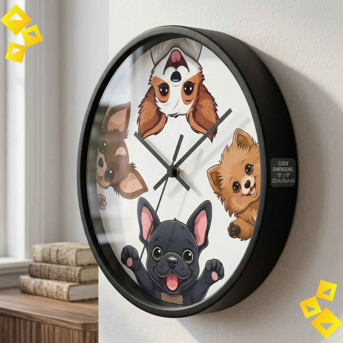 Pawsome Kawaii Dog Wall Clock