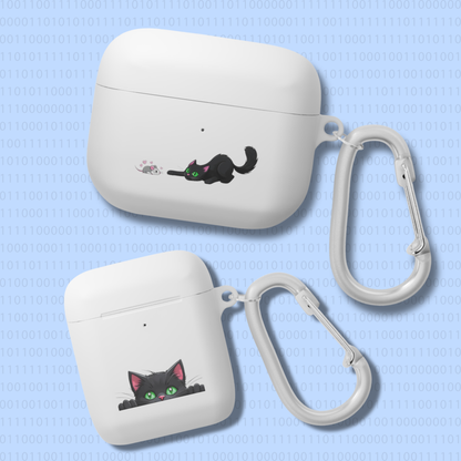 Mint Cat AirPods Case Guard