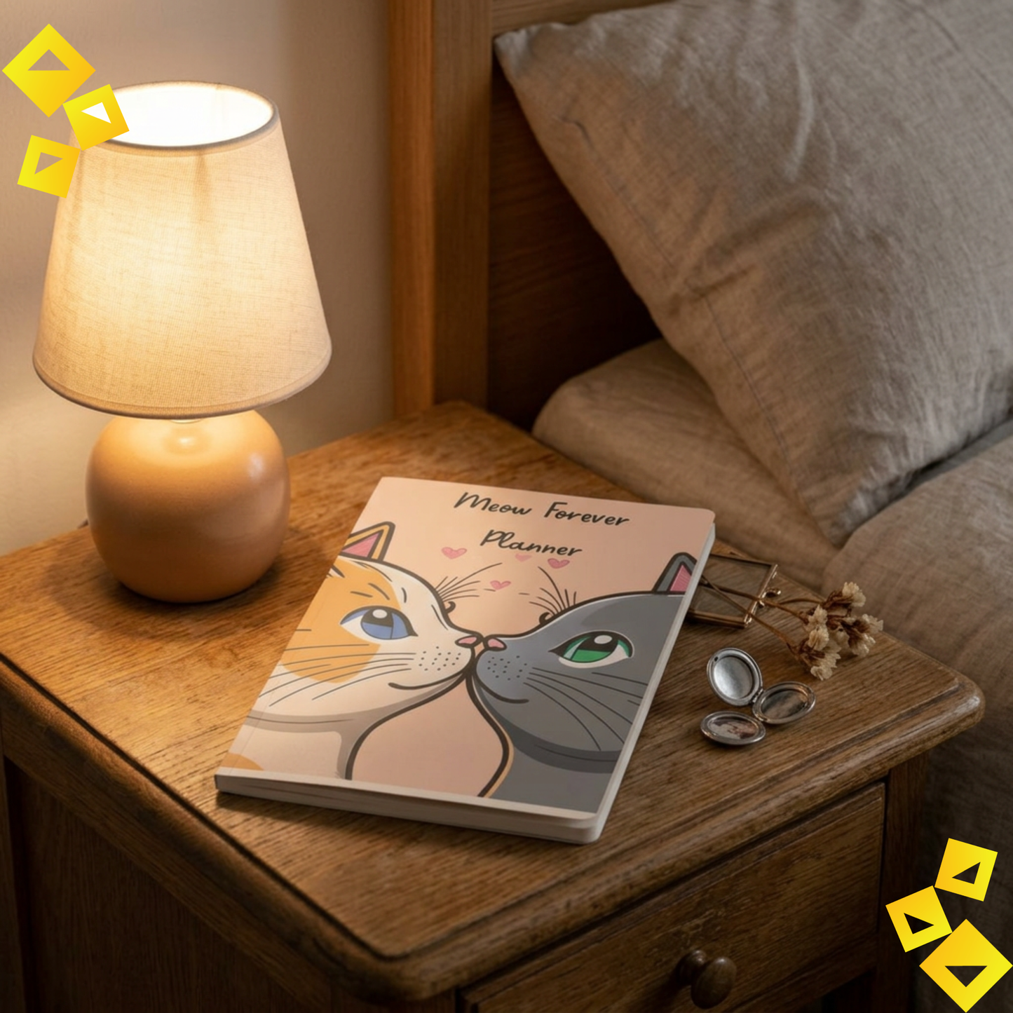 Cute Colorful Cat Illustration Journal