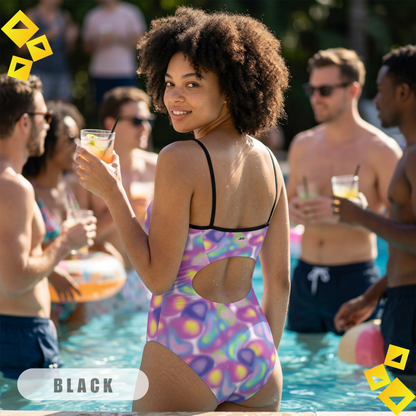 Cool Duck Print One-Piece Swimsuit
