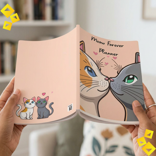 Cute Colorful Cat Illustration Journal
