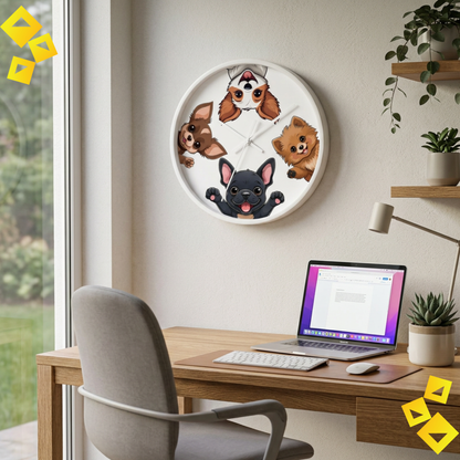 Pawsome Kawaii Dog Wall Clock
