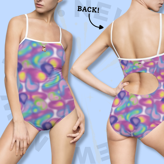 Cool Duck Print One-Piece Swimsuit