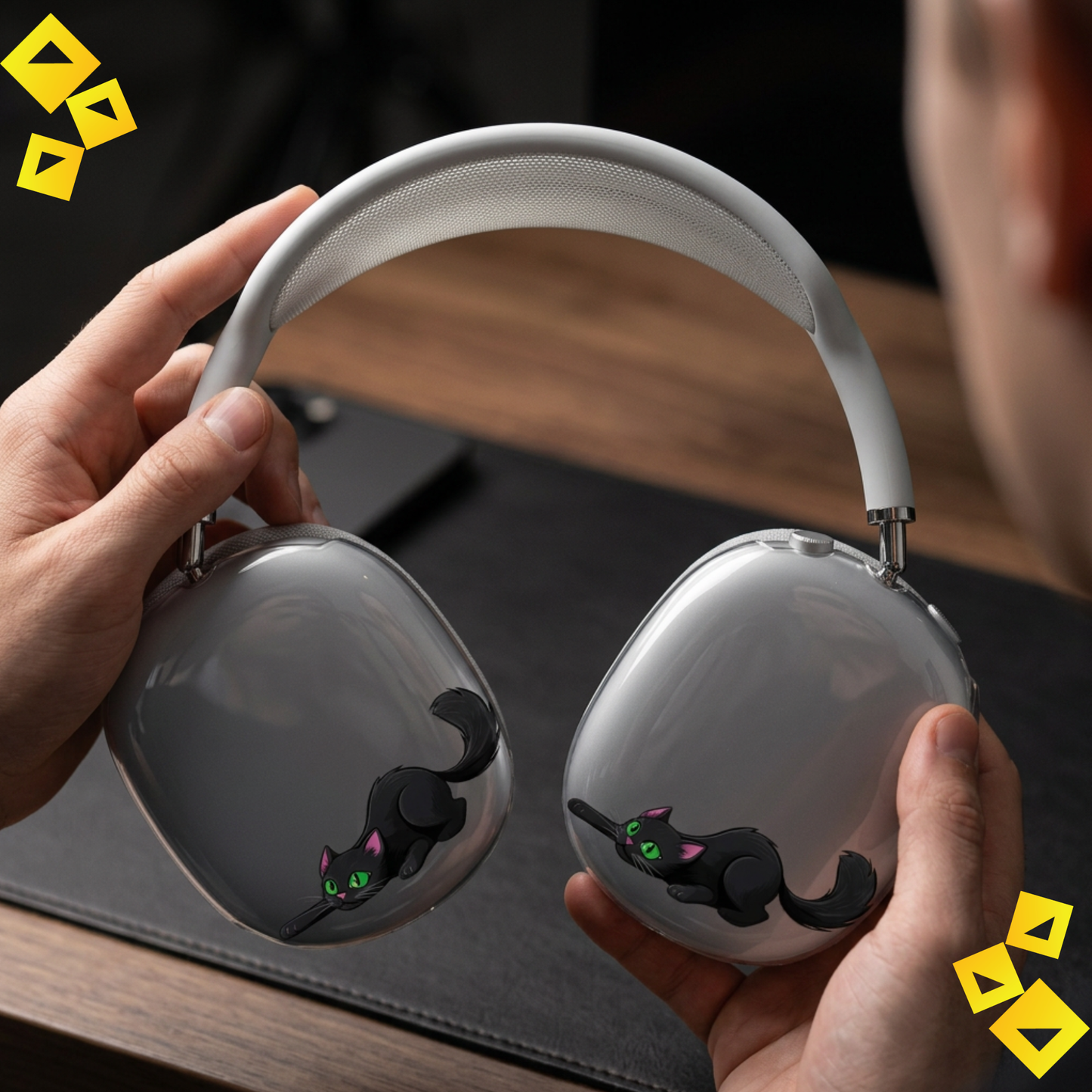 Midnight Cat Headphone Cover