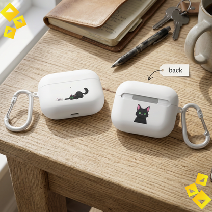 Mint Cat AirPods Case Guard