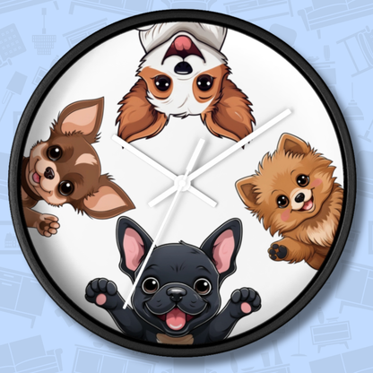 Pawsome Kawaii Dog Wall Clock